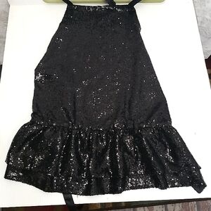 Manual Black Sequin Apron